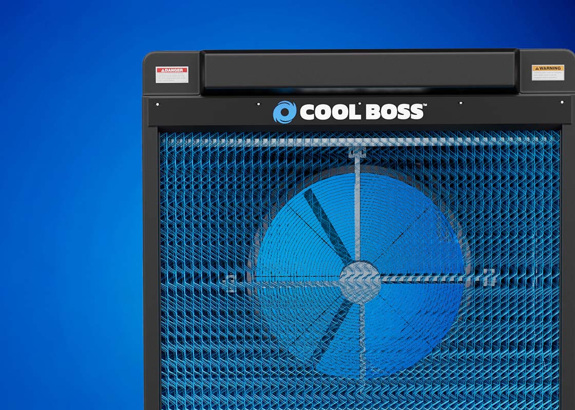 Cool Boss commercial evaporative air cooler providing industrial-grade cooling